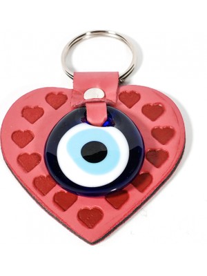 Moncuk Design Kalp Figürlü Nazar Boncuklu Anahtarlık – Sevgi, Koruma ve Pozitif Enerji