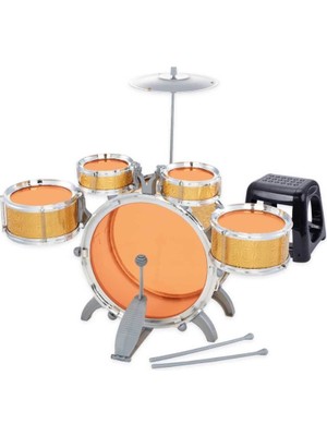 isiltikidsmoda 1080080 Eccho, Davul Set - Jazz Drum / 5 Adet Davul, Zil ve Tabure / +3 Yaş