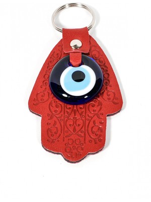 Moncuk Design Fatma Eli Figürlü Nazar Boncuklu Anahtarlık – Koruma, Bereket ve Şans Sembolü
