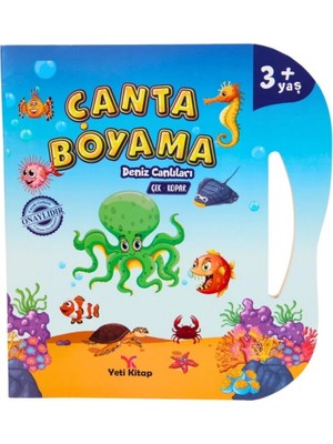 isiltikidsmoda Çanta Kitap Boyama Kitabı Deniz Canlıları