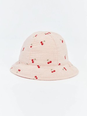 LC Waikiki Kiraz Baskılı Kız Bebek Bucket Şapka  (S6)