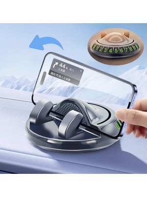 Greathings 360° Dönebilen Yapışkanlı Numaratörlü Araç Telefon Tutucu