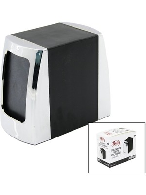 Go İthalat Milenyum Krom Çift Taraflı Yaylı Peçetelik (5517)