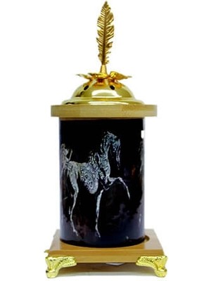 Argesco Mühendislik Buhurdanlık At Temalı Zamak Ayak ve Kapak Detaylı