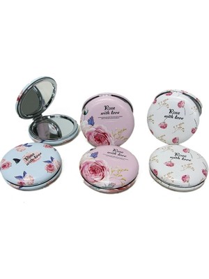 Argesco Mühendislik Cep Aynası Yuvarlak Tombul Flowers