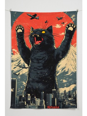 Charmbi Gamer Duvar Örtüsü -  Çok Renkli Anime Temalı Kumaş Oda Dekoru Tapestry