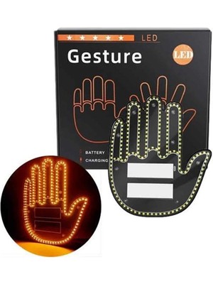 LED Işık El Işareti Araç Camı Için Uzaktan Kumandalı