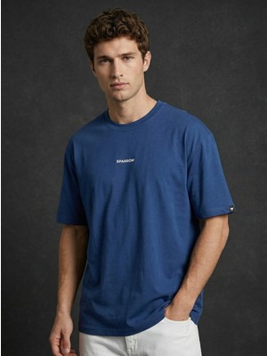 Sparrow Erkek Oversize %100 Pamuk Bisiklet Yaka Baskılı Basic Tişört