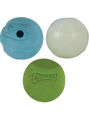 Hype Store Chuckit! Fetch Medley (Gen 2) 3'lü Köpek Oyun Topu Seti (Küçük Boy)