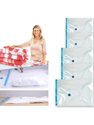 Vakumlu Hurç Poşet Setleri, Her Kullanıma Uygun 5 Parça, 2 Adet 50X70, 2 Adet 55X90, 1 Adet 80X100