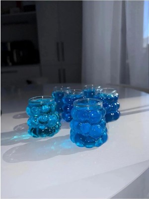 Safestore Boncuk Kahve Yanı Bardak 6'lı Mini Üzüm Bardak Boncuk Şekilli Pinterest Bardak 75ML Isıya