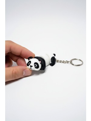 Pazarois Panda Figürlü Hareketli Anahtarlık