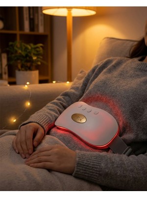 Karahanbey Şarjlı Kızılötesi Isı Terapili Titreşimli Bel ve Rahim Destek Kemeri USB 45-50 Derece Ayarlı - Lisi