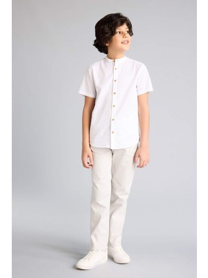 DeFacto Regular Fit Düz Paça Gabardin Pantolon Erkek Çocuk G8009A826SP