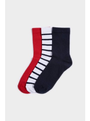 DeFacto Kadın 3lü Pamuklu Uzun ÇORAP H3279AXNS