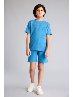 DeFacto Regular Fit Waffle 2'li Pijama Takımı Erkek Çocuk D9993A826SM