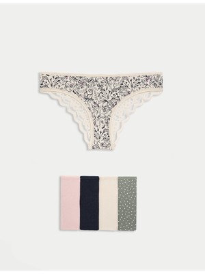 Marks & Spencer 5'li Dantel Detaylı Brazilian Külot Seti