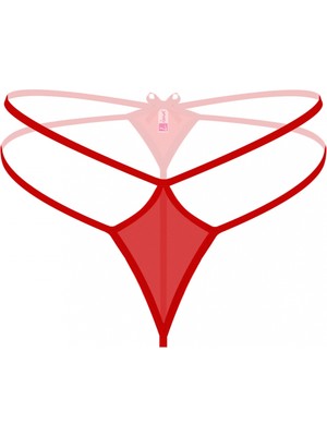 MiraLive Miraxx Büyük Beden Kırmızı Fantazi String Külot