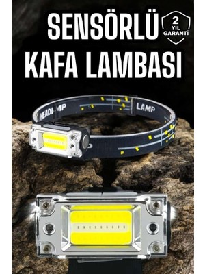 Kafa Lambası LED Fener Pratik Taşınabilir Ayarlanabilir USB Şarjlı - Lisinya