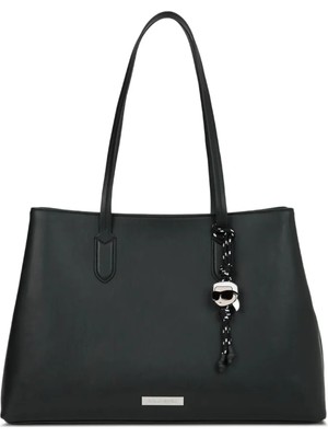Karl Lagerfeld %58 Polyester, %42 Poliüretan Siyah Kadın Omuz Çantası B1W30001999