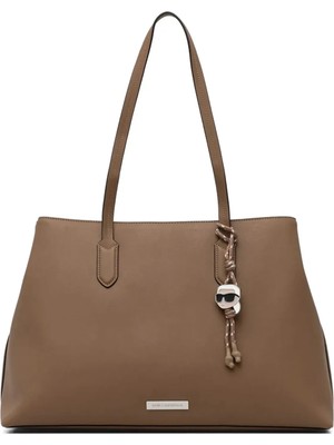 Karl Lagerfeld %58 Polyester, %42 Poliüretan Bej Kadın Omuz Çantası B1W300012DH