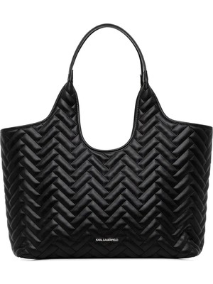 Karl Lagerfeld %50 Poliüretan, %50 Polyester Siyah Kadın Omuz Çantası B1W30038999