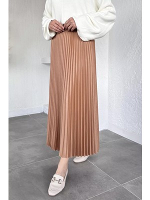 Julude Bel Lastikli Pileli Tesettür Etek P-00019076