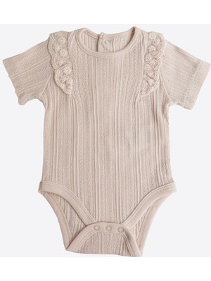 Kitikate Organik Jaclin Kısa Kol Body Pembe