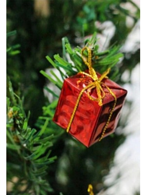 MiraLive 12 Adet Hediye Paketi  Renkli Noel  Yılbaşı Çam Ağacı Süsü 3 cm
