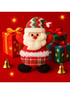 MiraLive 2026 Noel Yılbaşı Çam Ağacı Süsü Peluş Tekstil Örme Orta Boy 17 cm x 11 cm