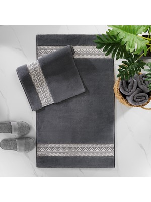 Schafer Home Julia 2 Li Pamuk Banyo Paspası-Koyu Gri