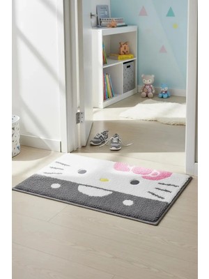 Miniso Hello Kitty Lisanslı Yer Matı (Gri)