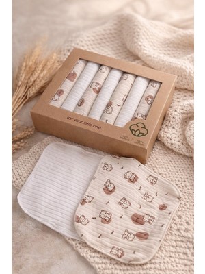 Bilge Trend Ayıcıklı Bebek Ağız Mendili %100 Pamuk Raporlu Penye