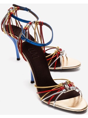 Luvi Arona Altın Multi Kadın Topuklu Ayakkabı