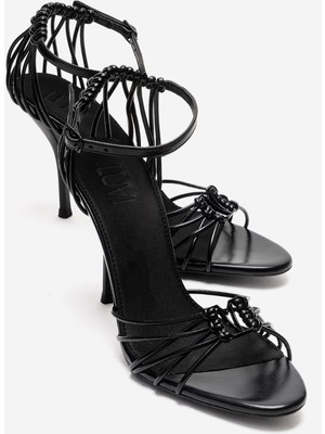 Luvi Arona Siyah Kadın Topuklu Ayakkabı