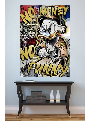 Mushen Studio Neon Graffiti Donald Duck Tablo -   Desenli Cool Ördek Pop Art Duvar Dekoru