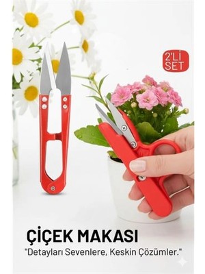 MiraLive Profesyonel 2’li Mini Budama Seti:  Hassas Çiçek ve Bitki Makası - Çelik Ultra Keskin Seri