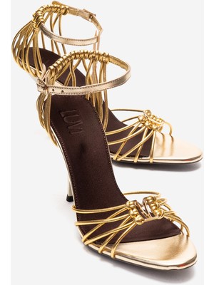 Luvi Arona Altın Kadın Topuklu Ayakkabı