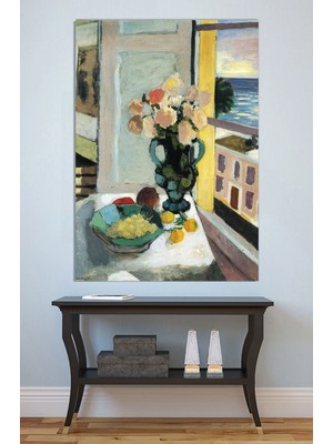 Mushen Studio Henri Matisse Pencere Manzaralı Natürmort Kanvas Tablo Yağlı Boya Efektli Duvar Dekoru