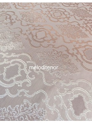 Tnr Kalın Lüks Sedefli Parlak Jakarlı Dertsiz Kumaş Masa Örtüsü Büyük Dikdörtgen 12 Kişilik