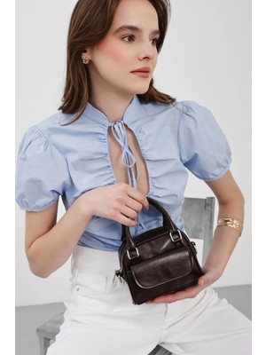 Shule Bags Nala Mini Retro Çapraz Çanta Acı Kahve