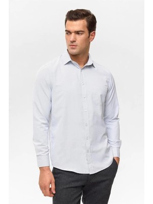 Süvari Lacivert Regular Klasik Yaka Casual Gömlek