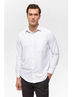 Süvari Ekru Regular Klasik Yaka Casual Gömlek