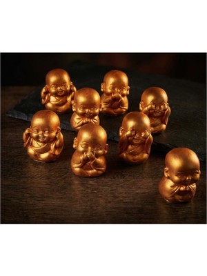 ORCO ELEKTRIC ( 8 x Adet ) 1 Set Concept Buddha Baby Sehpa & Tv Ünitesi Süsü Gold Colour