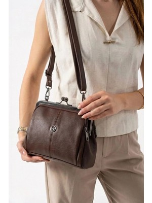 TN-206 Burslu Kadın Omuz Çantası Klipsli El Çantası Çapraz Çanta