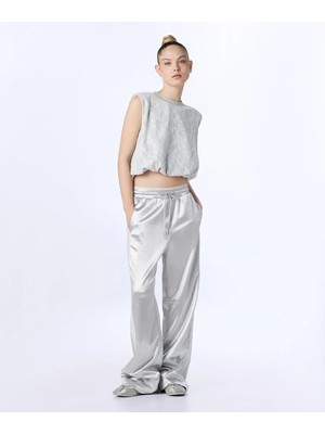 Twist PARLAK DOKULU WIDE LEG PANTOLON TS1260003134005