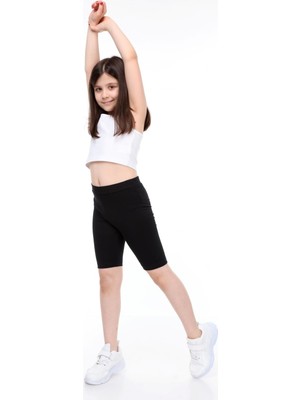 Neslice Kız Çocuk Siyah Tayt %92 Pamuk %8 Elastan Konforlu ve Şık Tasarım