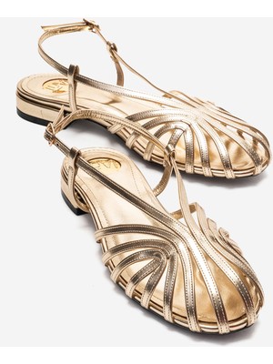 Luvi Lıss Altın Cilt Kadın Sandalet
