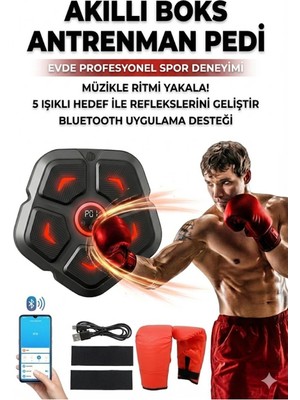 Epilons Mey Ithalat® Akıllı Duvar Boks Hedefi: Bluetooth Müzikli, Işıklı Refleks ve Stres Atma
