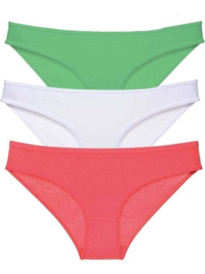 Liyuza 3 Adet Süper Eko Set Likralı Kadın Slip Külot 546